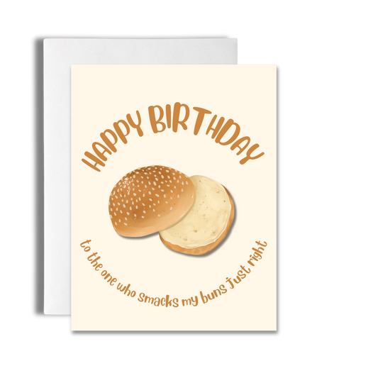 Smack My Buns | Food Pun Birthday Card image 0