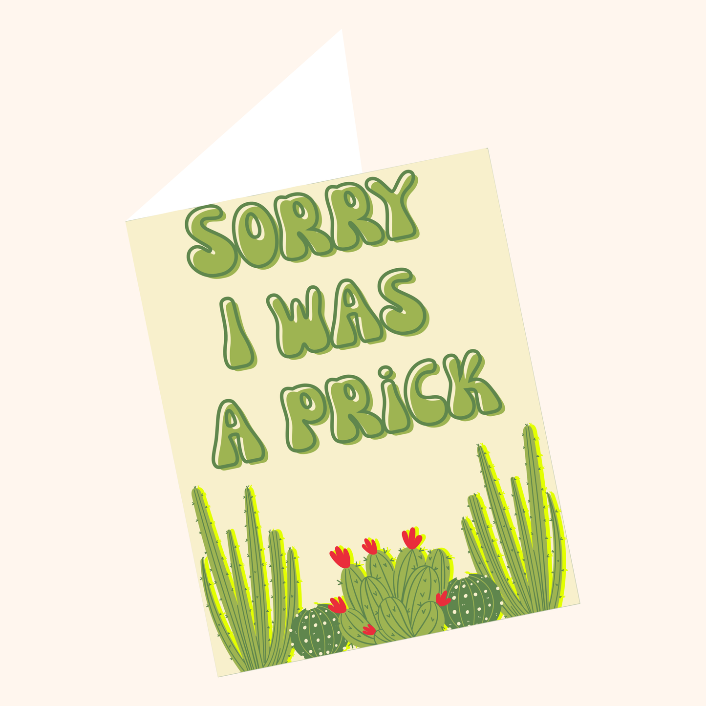 Sorry I Was a Prick | Humorous Apology Card