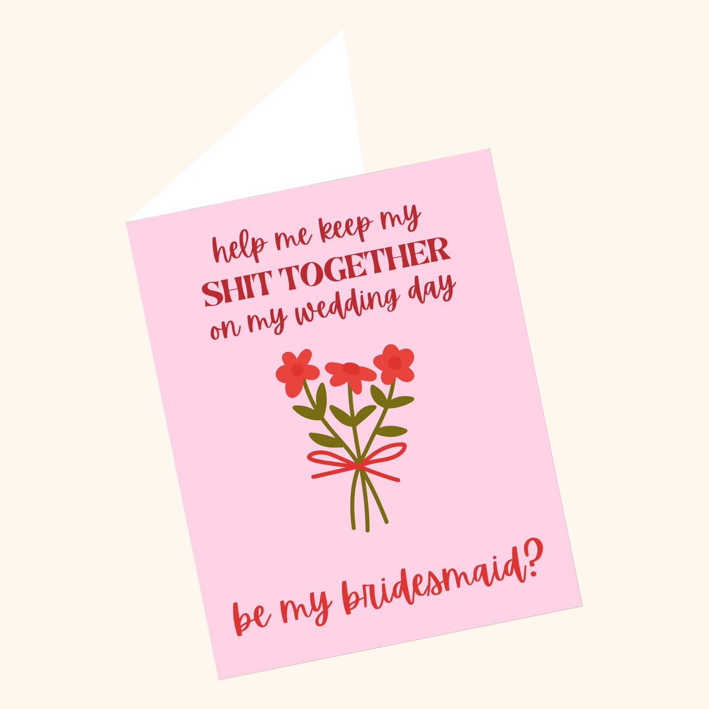 Funny Bridesmaid Proposal Card