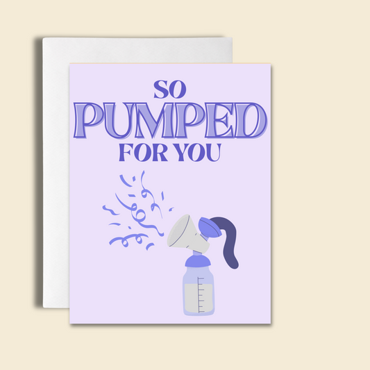 So Pumped for You | Baby Shower Card