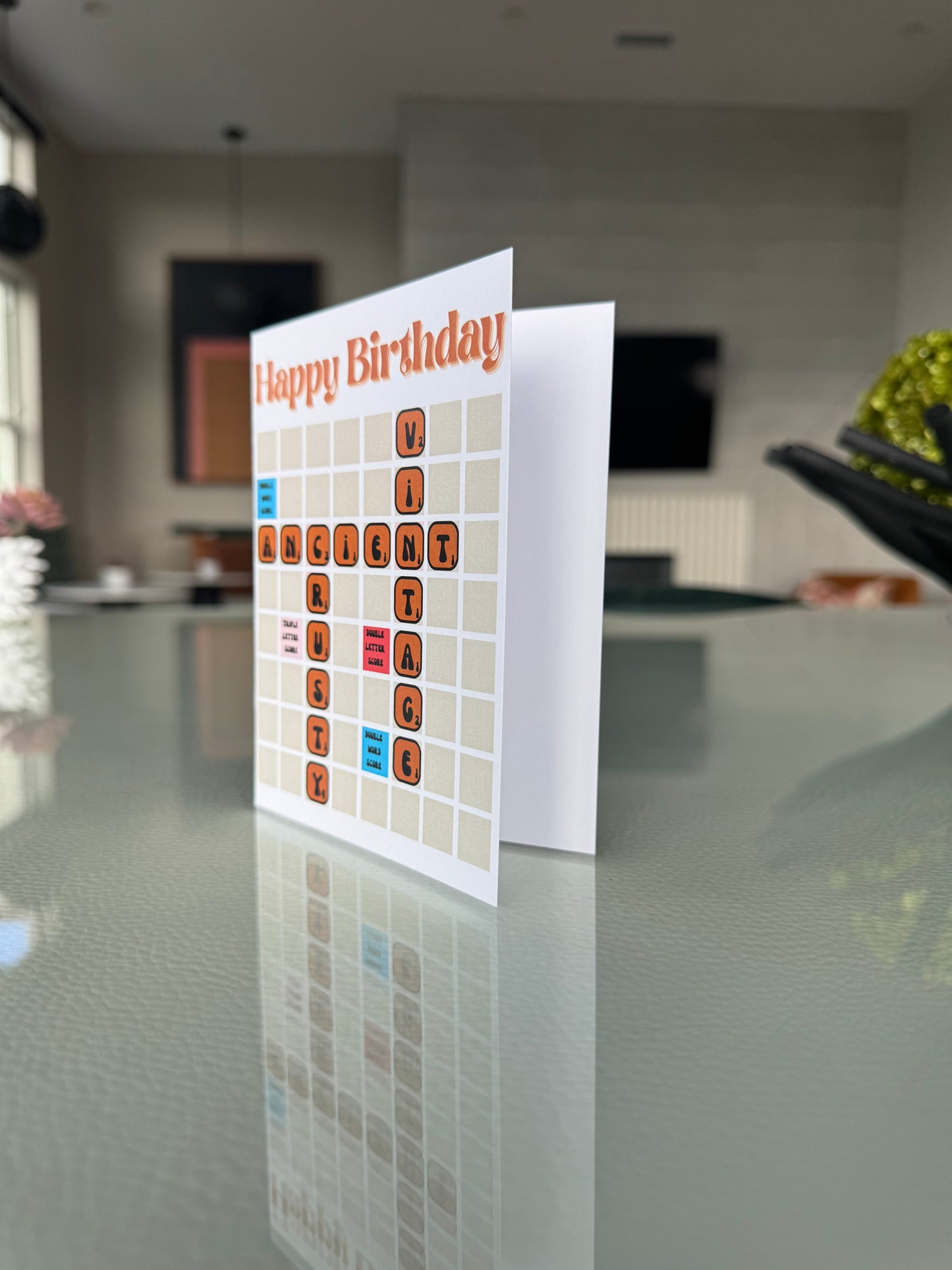 Vintage, Ancient | Scrabble Birthday Card