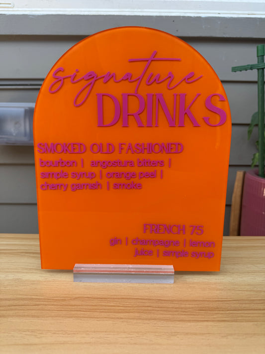 8" x 10" Acrylic Sign