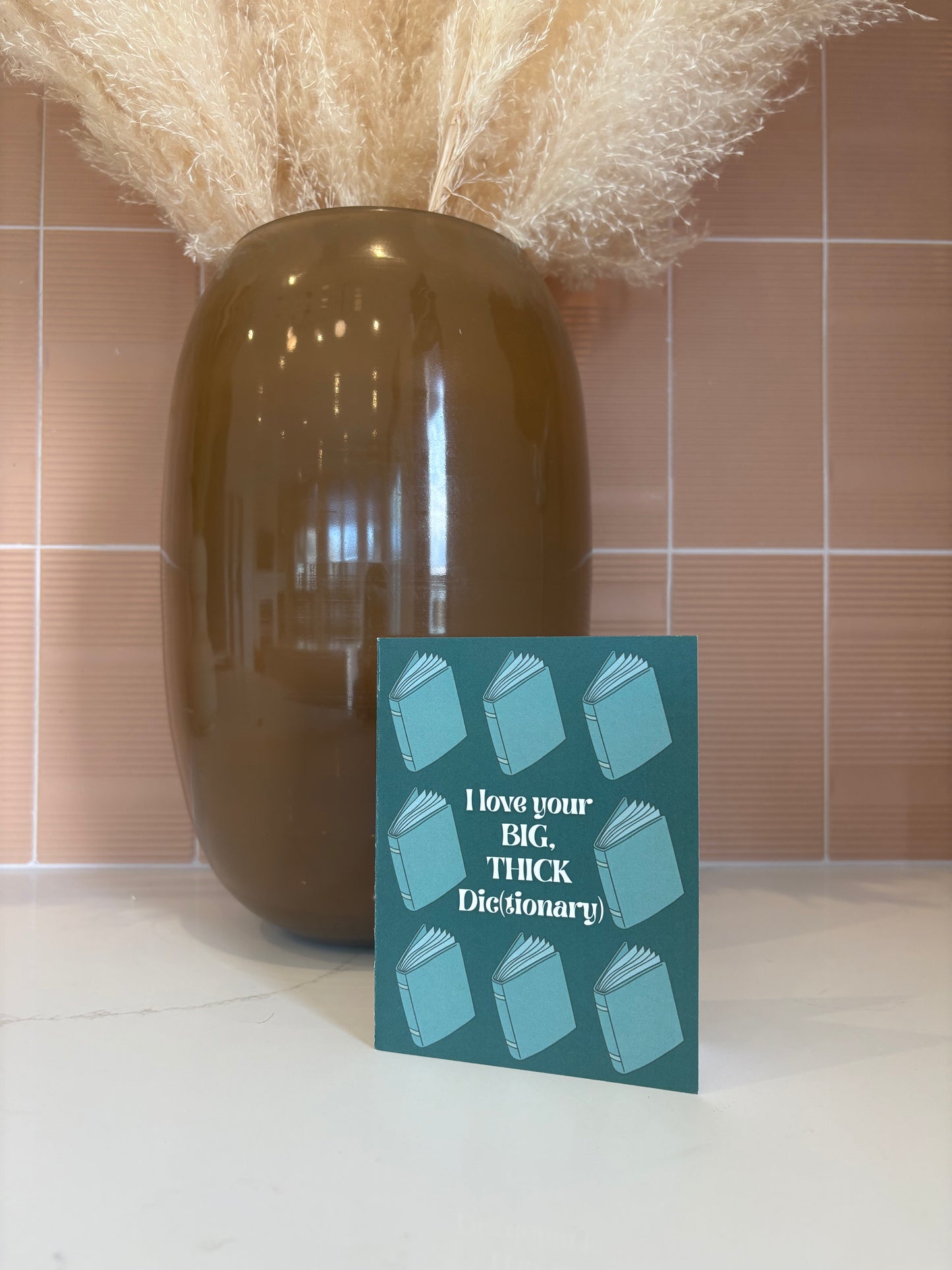 Big, Thick Dictionary | Book Lover Birthday Card with Puns
