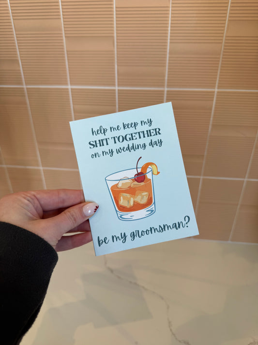 Funny Groomsman Proposal Card