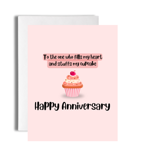 Fill My Heart, Stuff My Cupcake | Sweet & Saucy Anniversary Card image 0