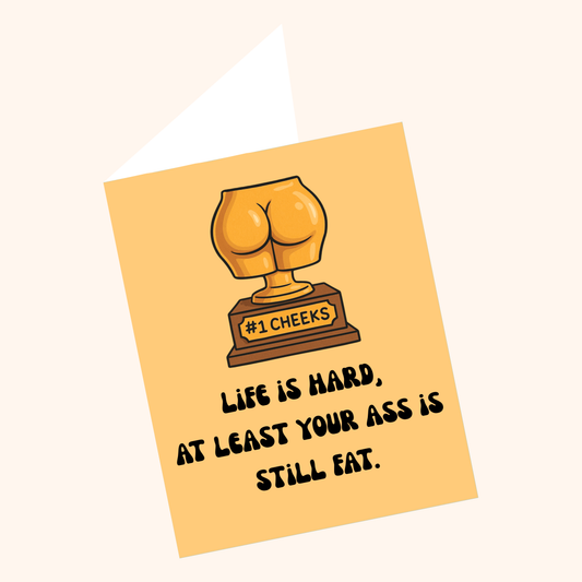 #1 Cheeks Trophy | Funny Card for Her