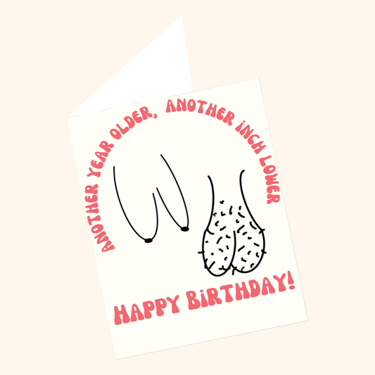 Another Year Older, Another Inch Lower | Funny Birthday Card
