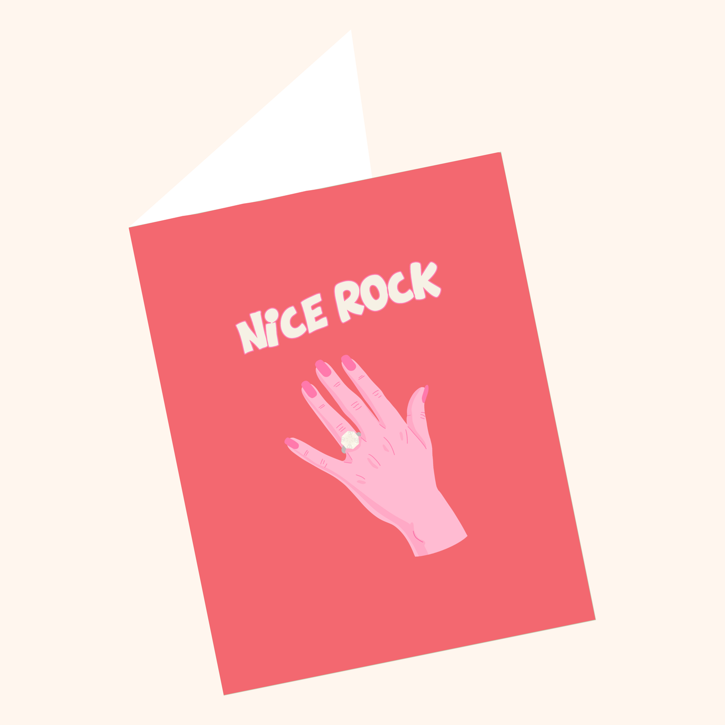 Nice Rock Engagement Card