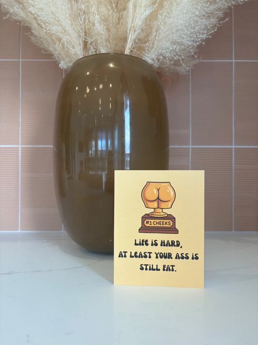 #1 Cheeks Trophy | Funny Card for Her