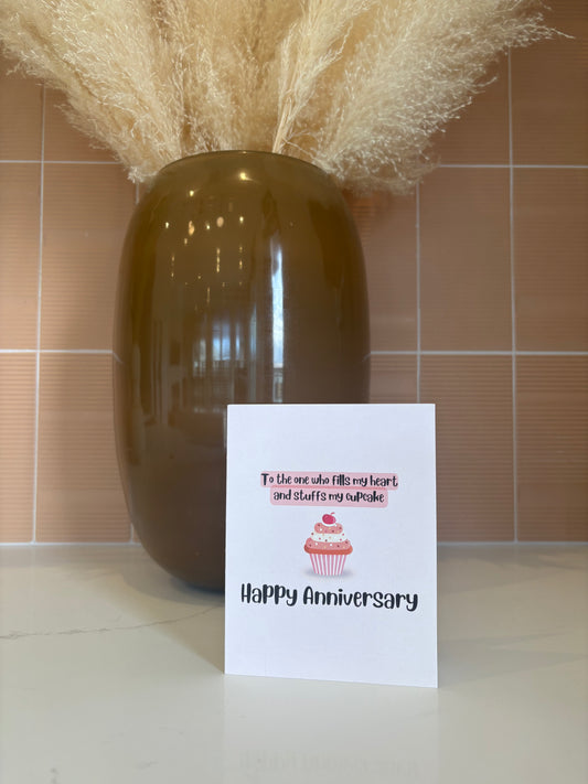 Fill My Heart, Stuff My Cupcake | Sweet & Saucy Anniversary Card