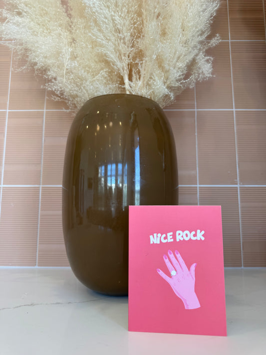 Nice Rock Engagement Card