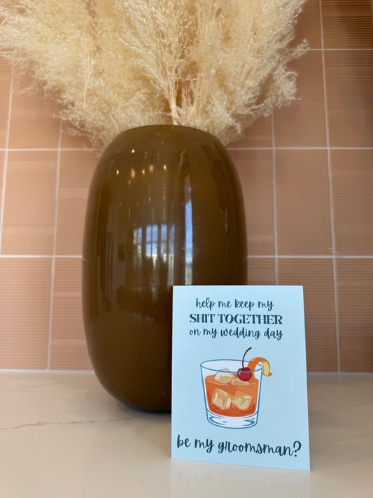 Funny Groomsman Proposal Card