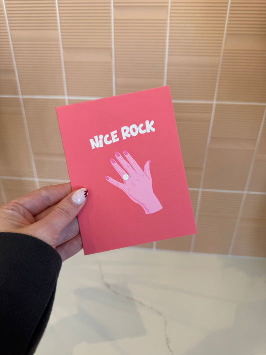Nice Rock Engagement Card